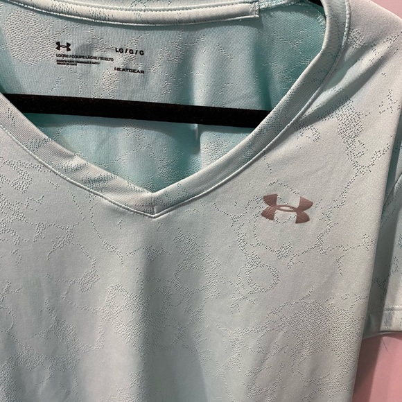 Under Armour Heat Gear Mint Green Shirt Size Large - Picture 2 of 3